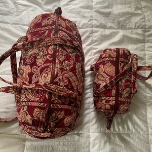 Vera Bradley travel bag set LIKE NEW